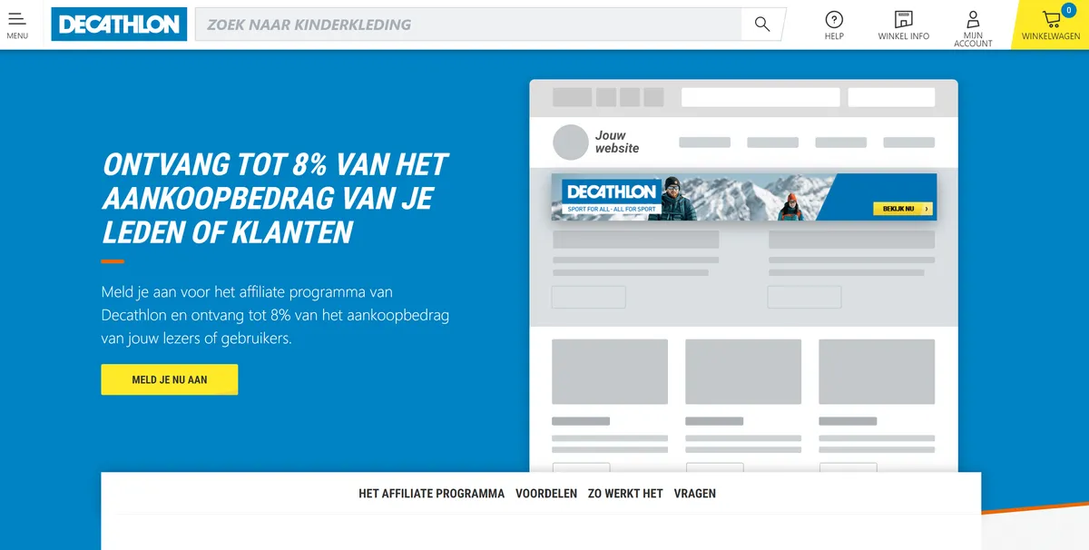 Decathlon affiliate programma Decathlon affiliate programma