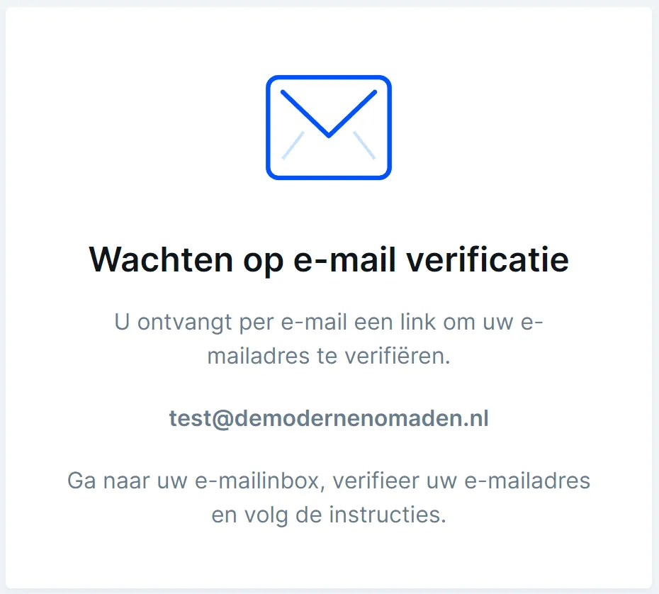 E-mail verifiëren Bitvavo account