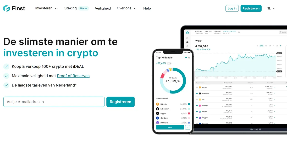 Finst, crypto kopen met de laagste kosten