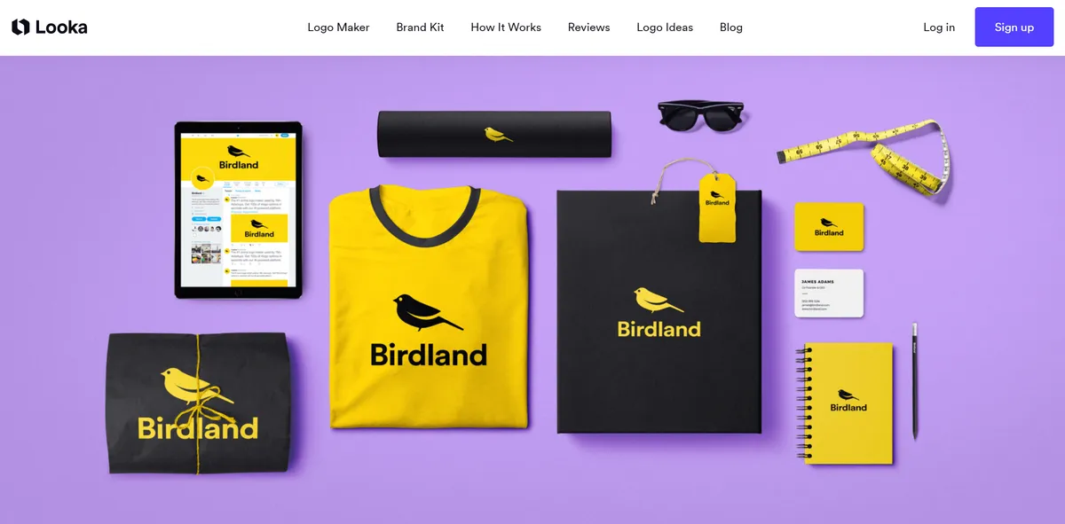 Homepage van Looka