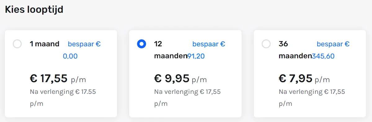 Looptijd Cloud86 hosting Looptijd Cloud86 hosting