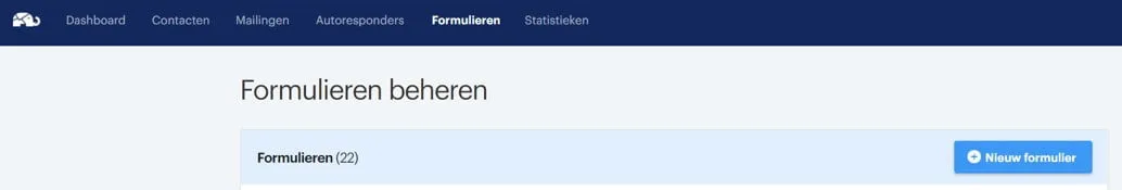 Opt-in formulier aanmaken