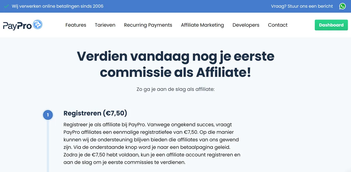 Paypro Affiliate Programma Paypro Affiliate Programma