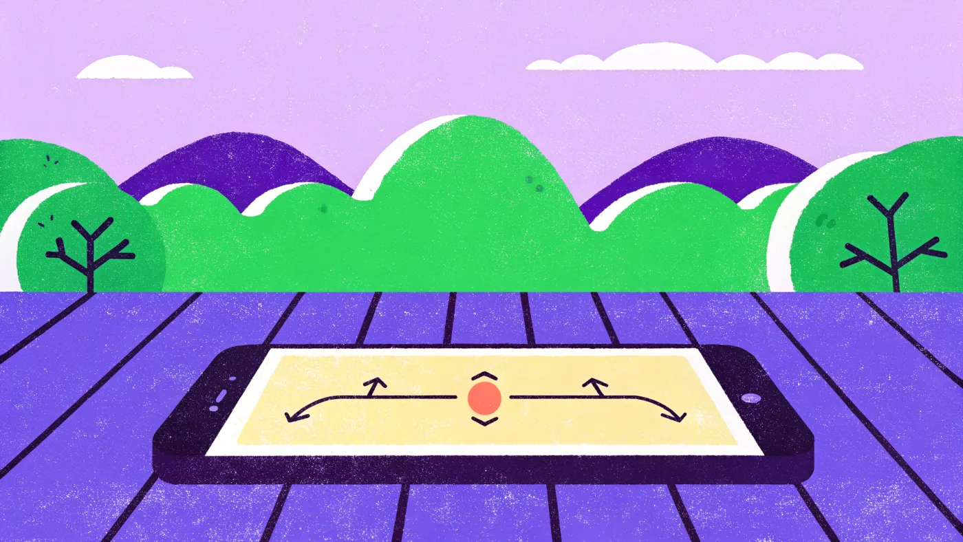 Kleine memecoins koop je niet op een exchange, maar door te swappen in je eigen wallet Een smartphone met daarop twee munten en ruilpijlen ertussen, op een houten tafel