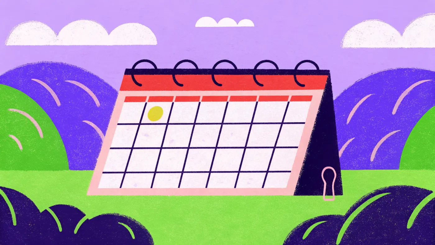 Van €997 eenmalig naar €97 per maand: opzeggen kan elke maand Een bureaukalender met op elke maand een munt en een klein hangslot op de laatste pagina