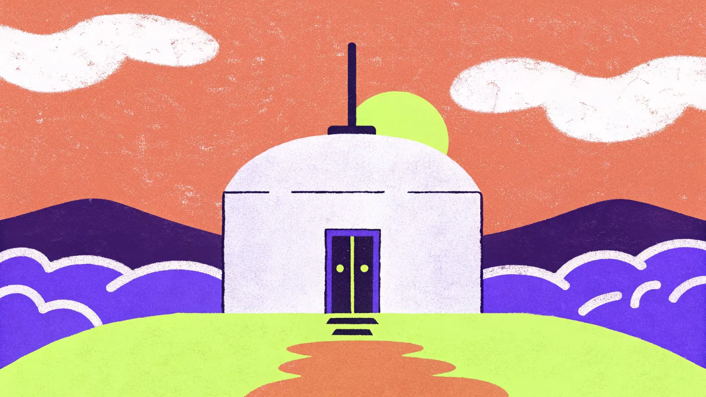 Metabunkers: het verhaal verkocht beter dan het plaatje Een kleine betonnen bunker op een heuvel onder een nachthemel, in pixelstijl