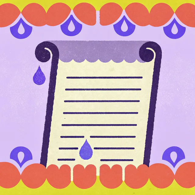 Illustratie: een nat turflijstje