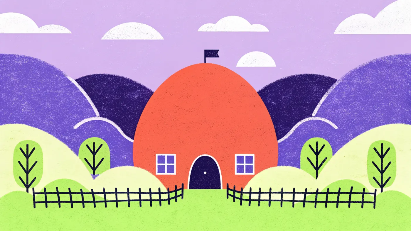 Kugelmugel: de kleinste republiek van Wenen, met eigen grensovergang Een oranje bolvormig huis op een grasveld met een hekje eromheen