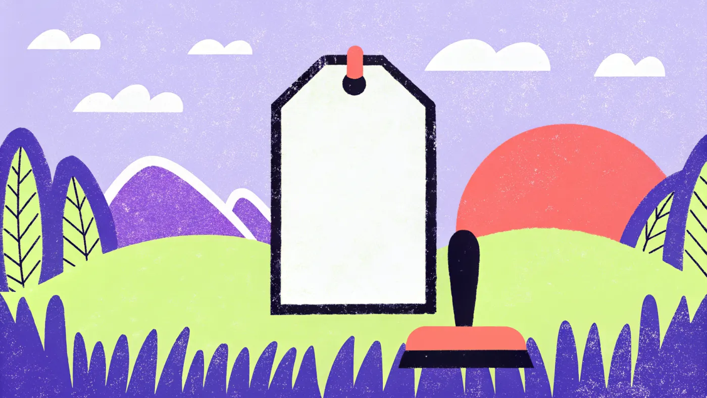 Een betaald artikel krijgt een label: voor de lezer én voor Google Een prijskaartje dat aan een document hangt, naast een stempel