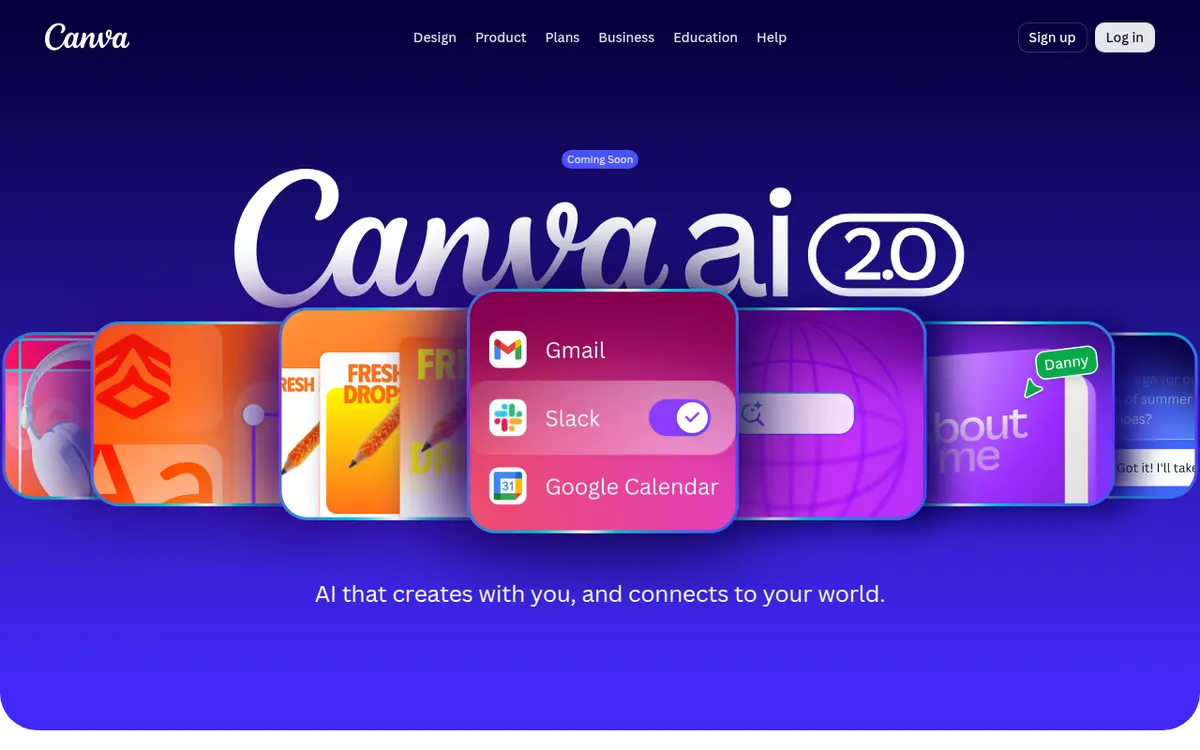 Homepage van Canva Magic Studio
