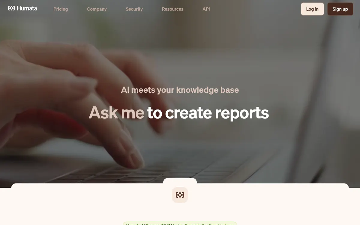 Homepage van Humata