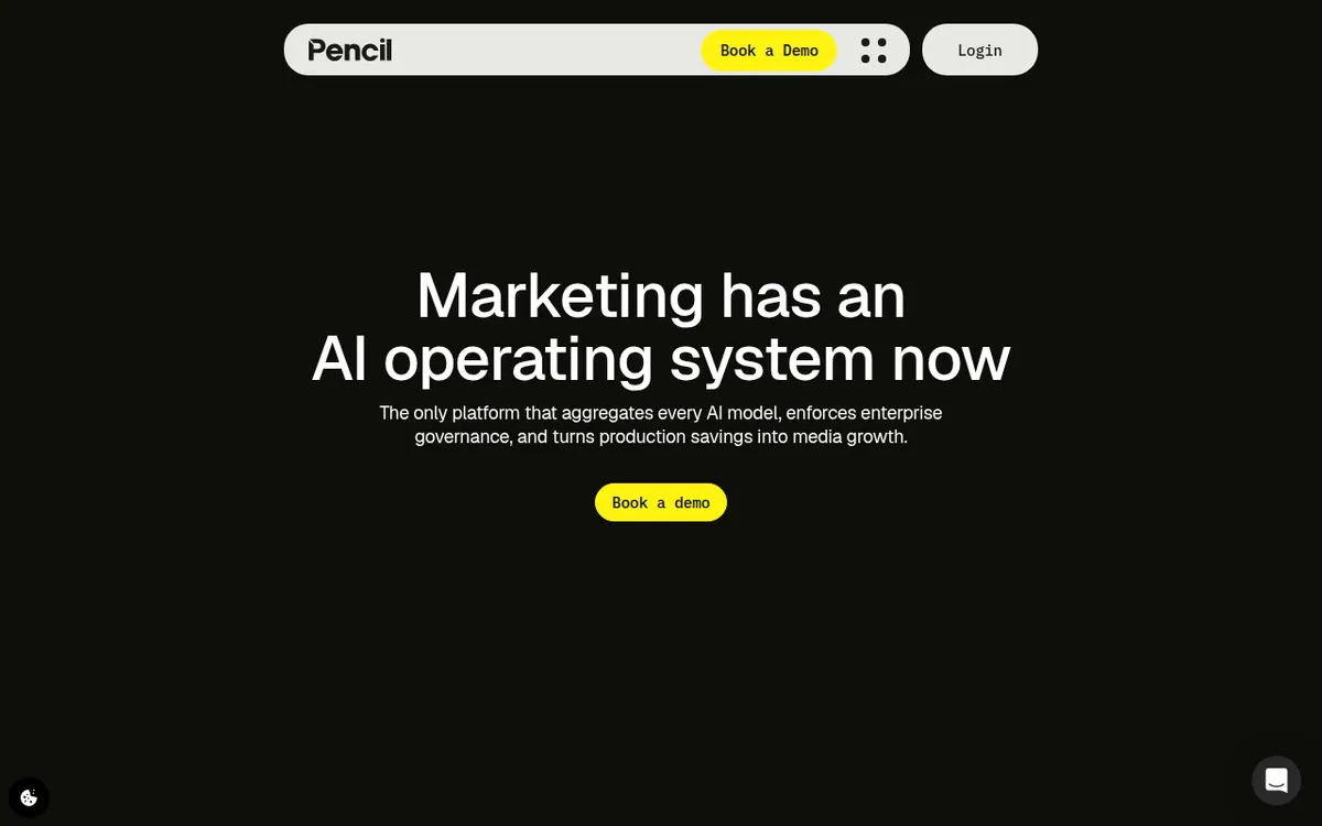 Homepage van Pencil